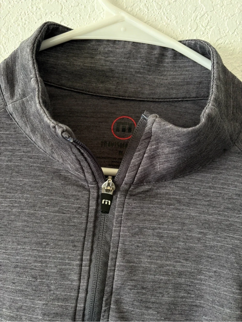 TravisMathew Heathered Charcoal Gray Quarter-Zip